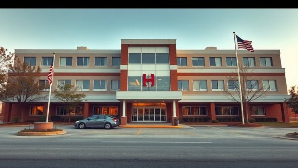 Public Health Service hospital building under clear sky