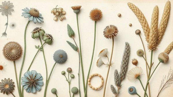 Vintage sketch of assorted grains illustrating whole grain trend.