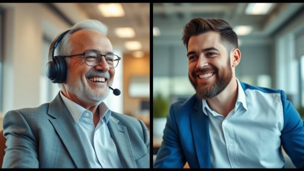 AI in emergency healthcare discussion between two professionals on a video call.