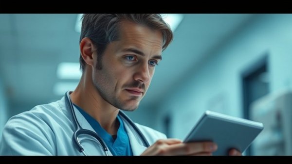 Atrial-Fixation TMVR medical professional checking device in hospital.