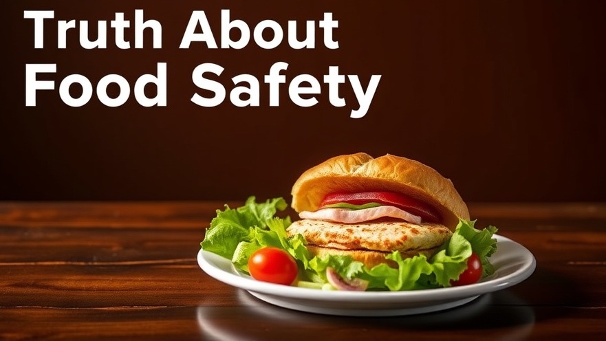 Truth About Food Safety: Nutritious meal with fruit, salad, and chicken sandwich, highlighting wellness.