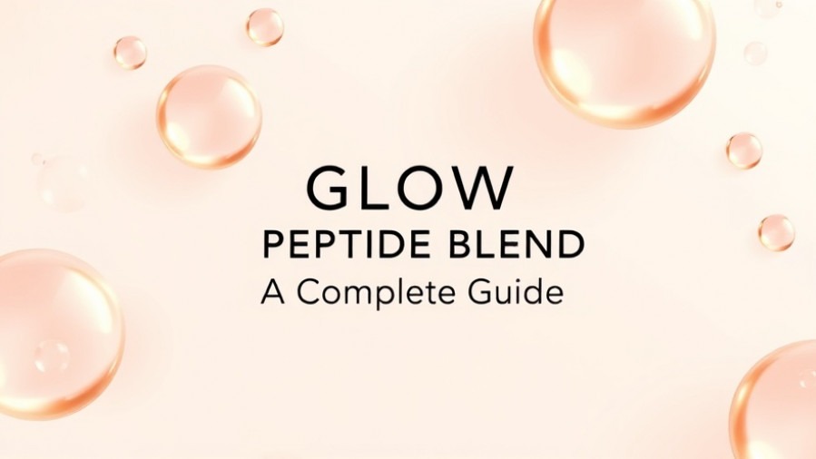 Glow Peptide Blend guide showcasing peptide benefits for skin rejuvenation in a classy design.