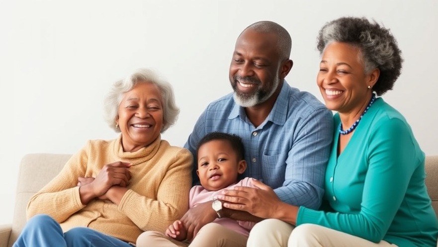 Multi-generational Black family secure their future with whole life insurance.