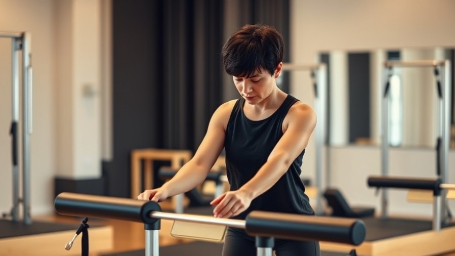 Community fitness through Pilates for everyone, young woman guiding client in modern studio.