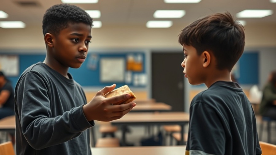Teenager offering a peanut butter sandwich, highlighting food allergy misconceptions.