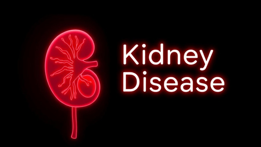Photorealistic kidney illustration highlighting chronic kidney disease management.
