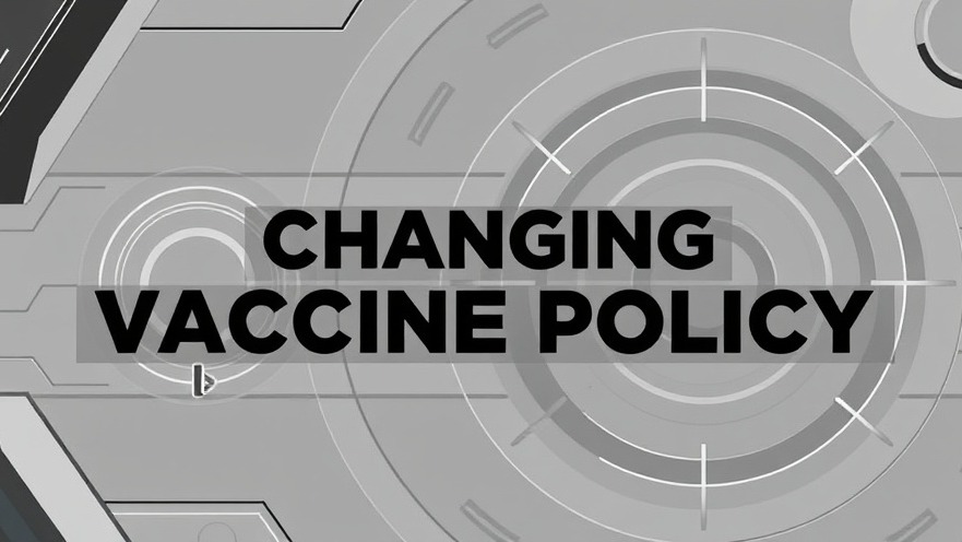 Futuristic cover on changing vaccine mandates with abstract geometric design