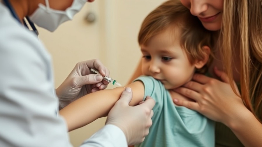 Child receiving a vaccine, highlighting health literacy and community well-being.