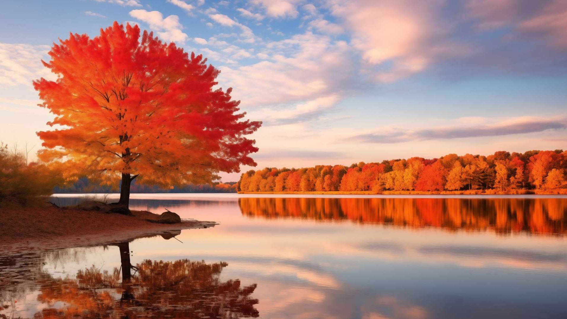 Glowing carved pumpkins on a tiled floor for Halloween.