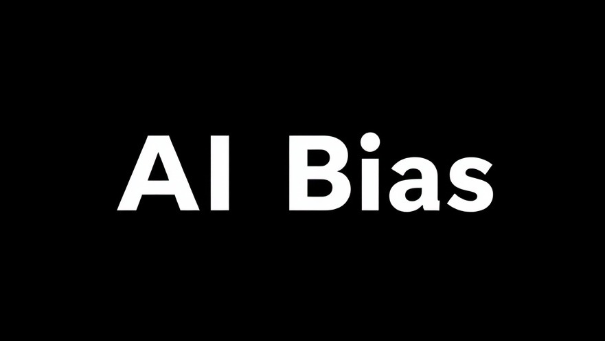 Minimalist graphic on AI Bias highlighting healthcare technology and algorithmic bias.