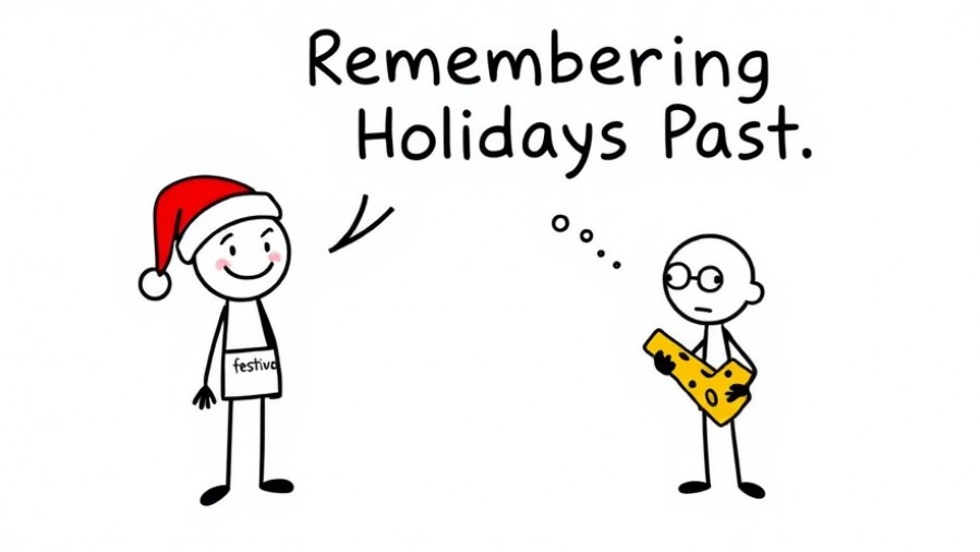 Festive stick figure comic illustrating holiday traditions with humor.