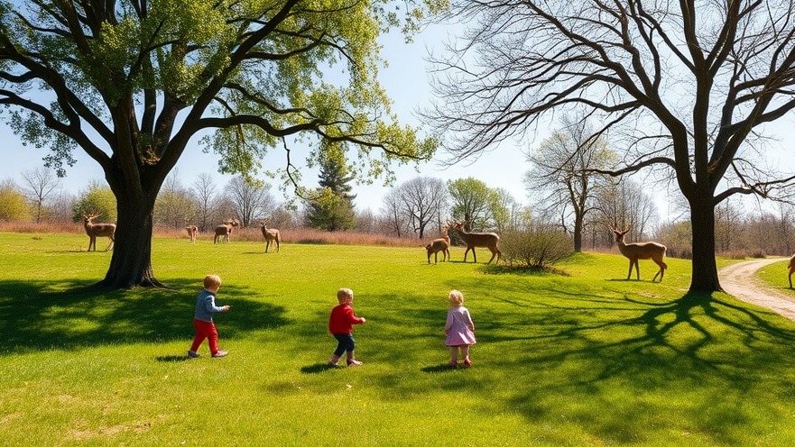Children playing outdoors, promoting community health awareness on tick-borne diseases.