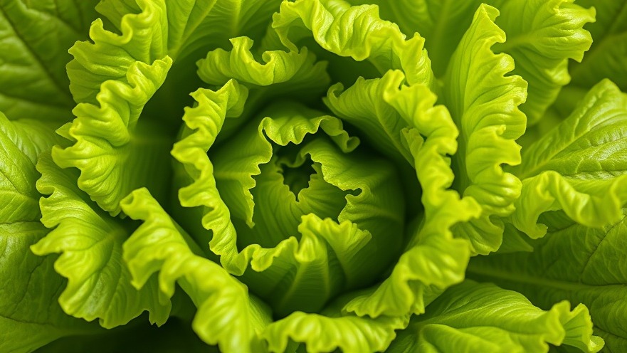 Photorealistic closeup of lettuce highlighting food safety for consumer health.