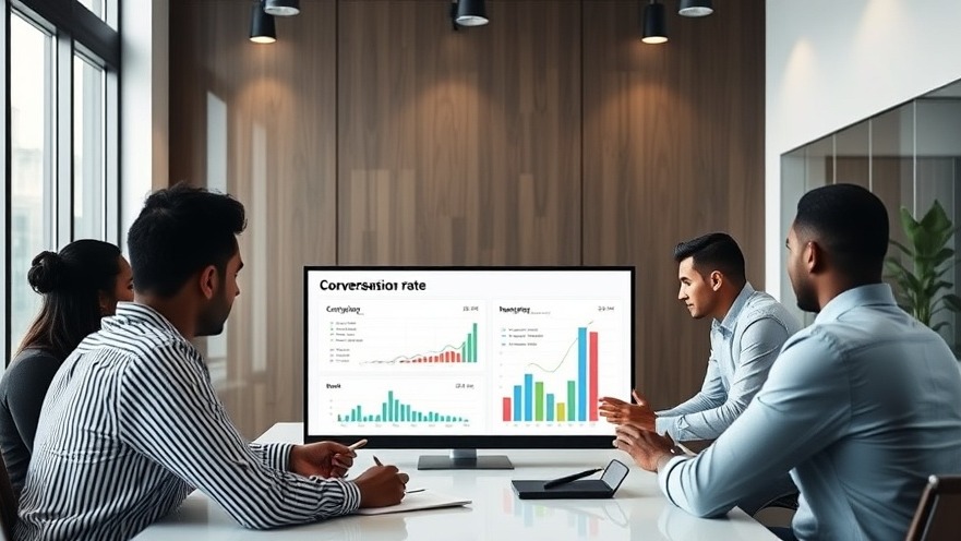 Senior black and white business owners with their team analyzing conversion rate optimization metrics in a conference room.