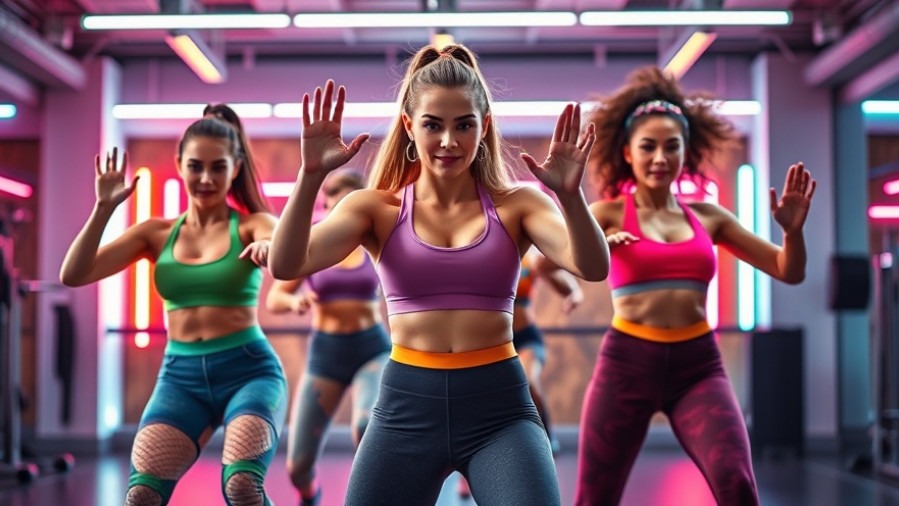 Energetic dance workouts in a modern gym highlighting fitness and health benefits.
