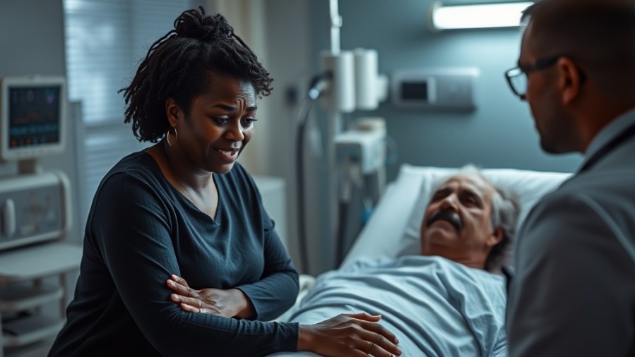 Black wife discusses patient autonomy and end-of-life decisions with a doctor.