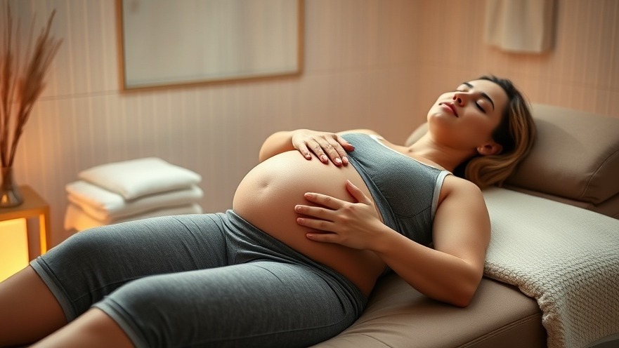 Pregnant woman enjoying a prenatal massage in a calm spa setting.