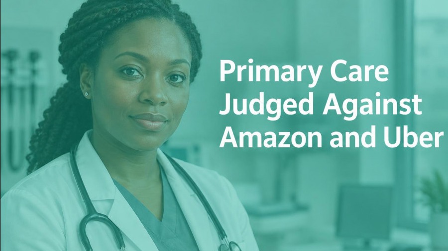 Black female doctor highlights healthcare challenges in patient accessibility.