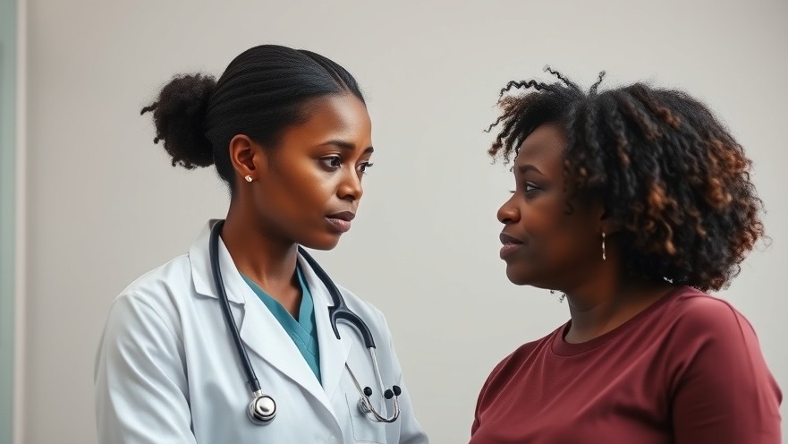 Black female doctor uses empathy in medicine to communicate bad news to a patient.