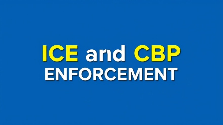 Vibrant graphic on 'ICE and CBP Enforcement' highlighting public health concerns.