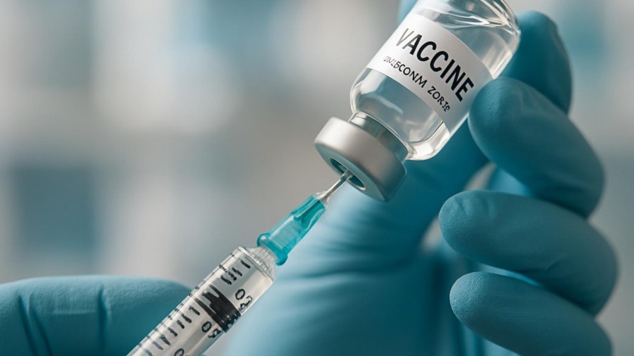 Close-up of vaccine vial and syringe, highlighting vaccine integrity amidst public health lawsuit narratives.