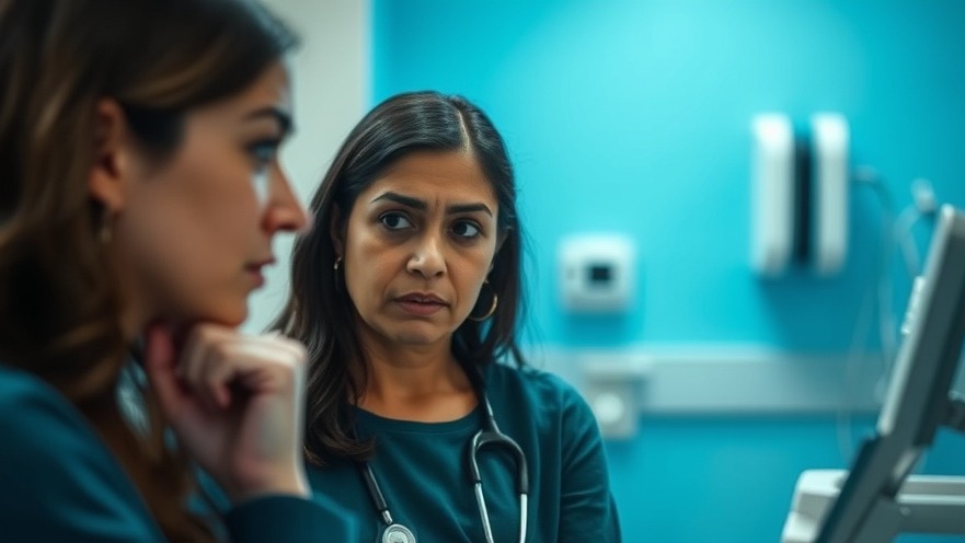 Hispanic female patient discusses opioid-induced endocrinopathy with a doctor.