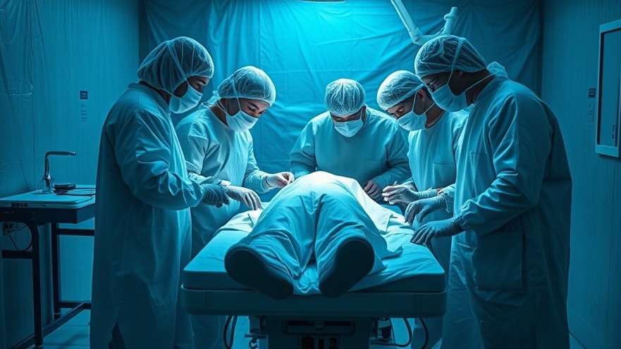 Health Trends in public health: medical team performing autopsy under bright, clinical lighting.