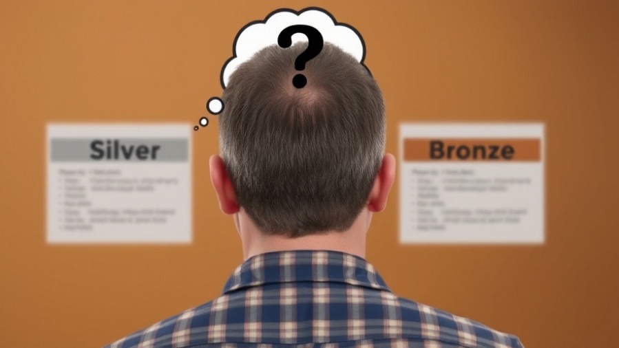 Man comparing Silver and Bronze medical plans, pondering healthcare premiums.