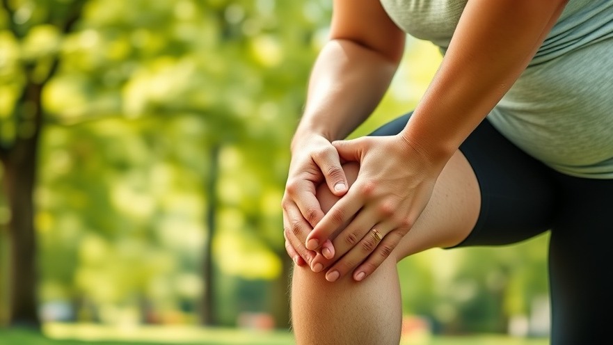 Person in workout attire with knee pain, highlighting Knee Osteoarthritis Treatments.