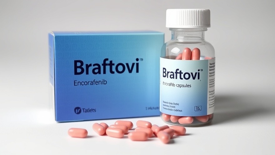 Braftovi capsules for colorectal cancer treatment targeting BRAF V600E mutation.