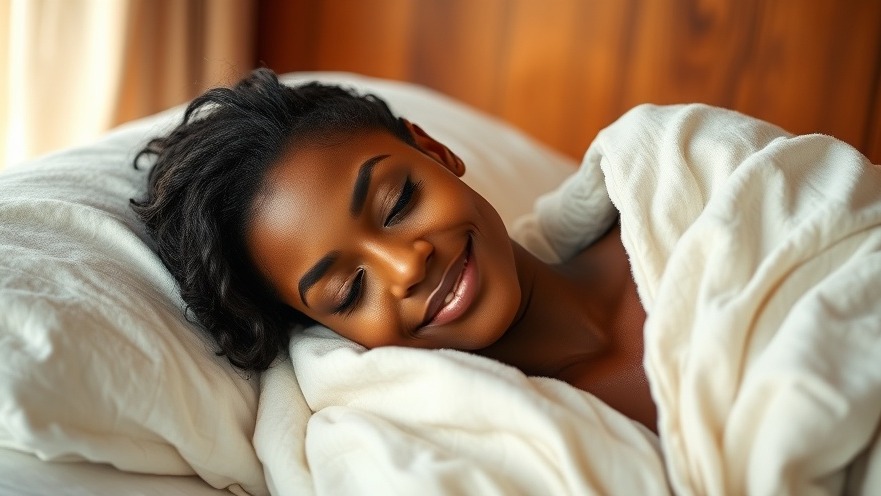 A relaxed black woman peacefully resting, showcasing sleep peptides for improved sleep quality.