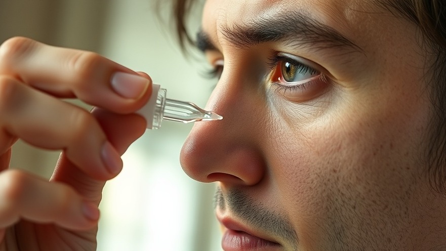 Applying eye drops to manage CKM Syndrome Eye Disease Risk.