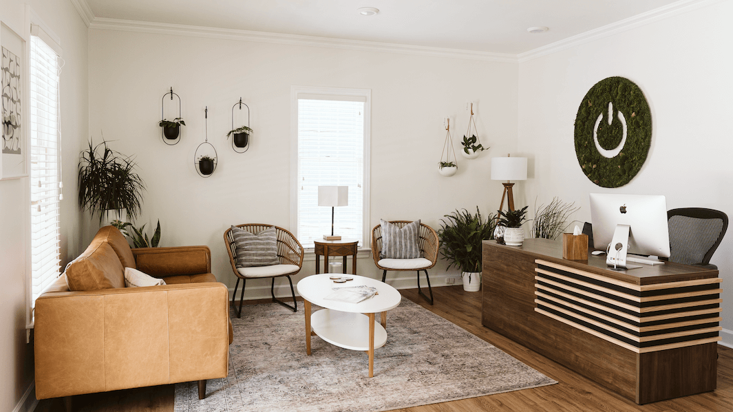 Warm counseling office of Reset, emphasizing Brain-body connection and mental health.