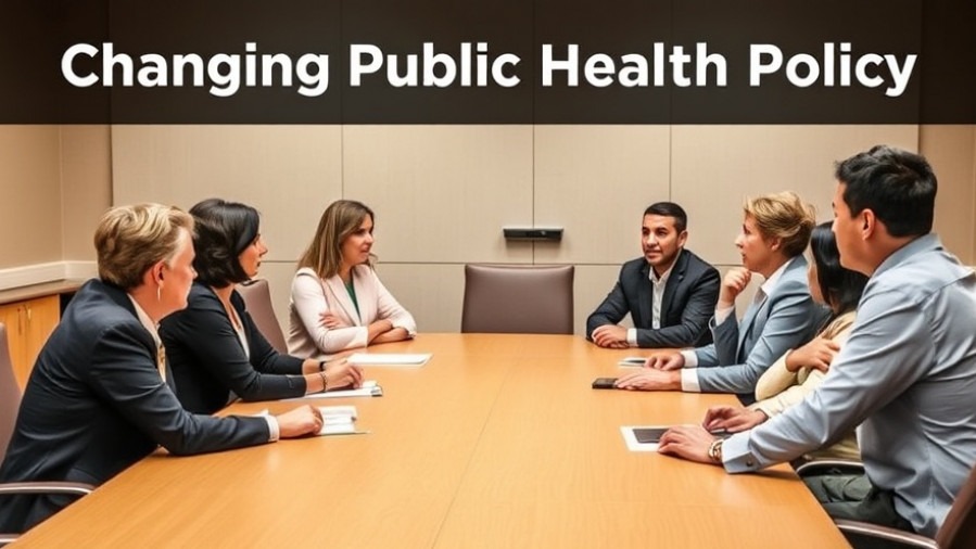 Diverse board members discussing health trends and public health policy.