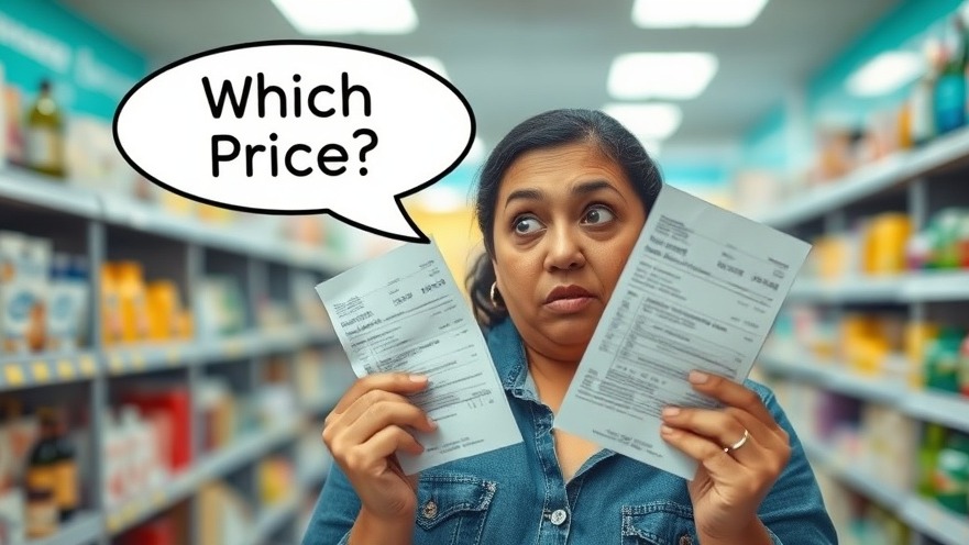 Hispanic woman comparing health care pricing for weight loss medication receipts.