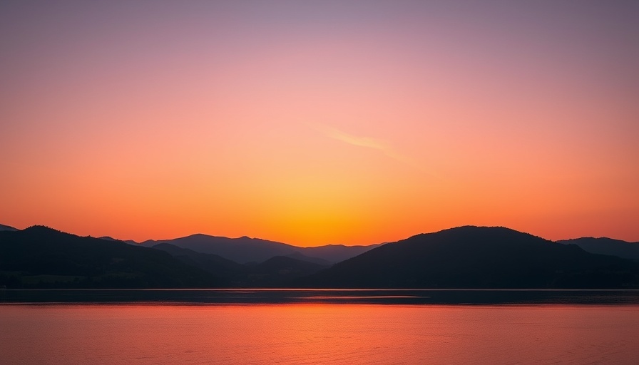 Serene sunrise over lake and hills, civil discourse in medicine.