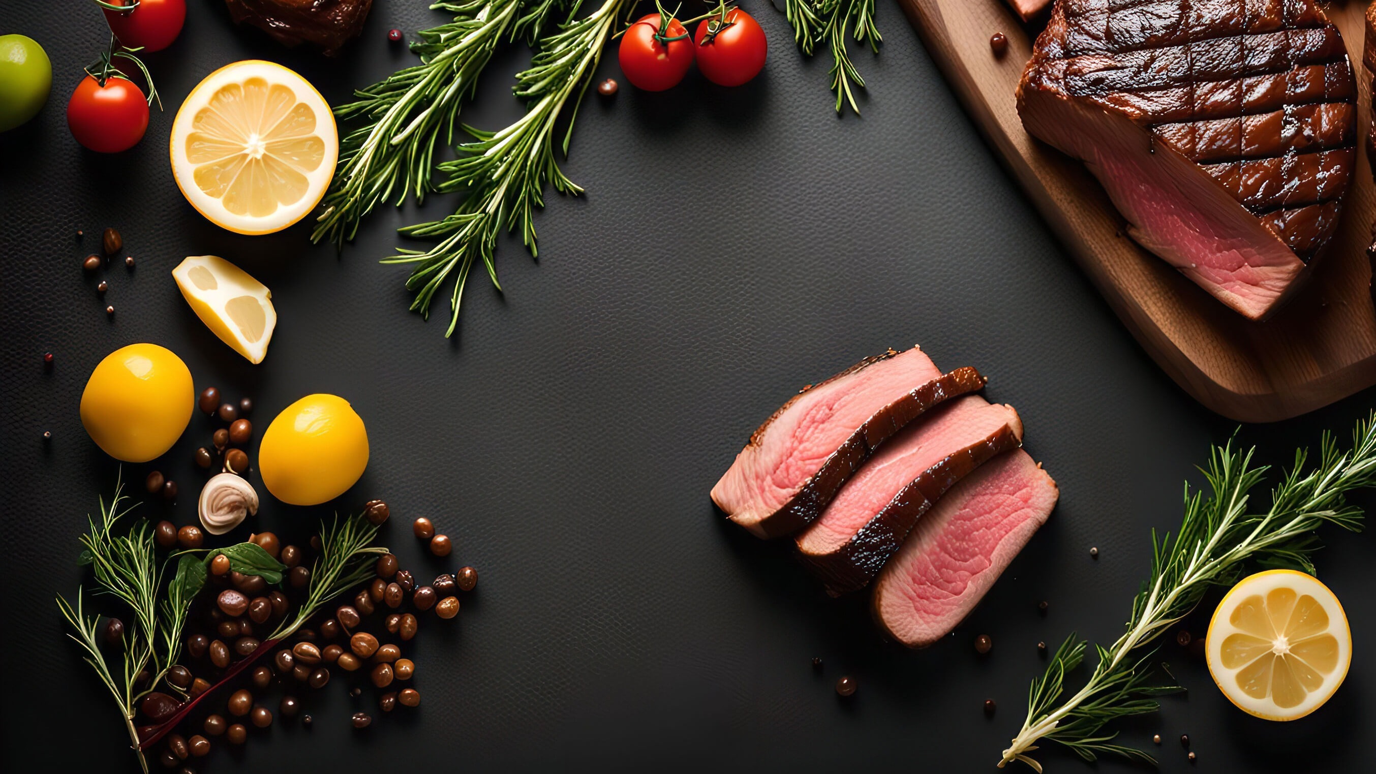 Carnivore diet tips: a buffet of meat, fish, and poultry in a cozy kitchen.