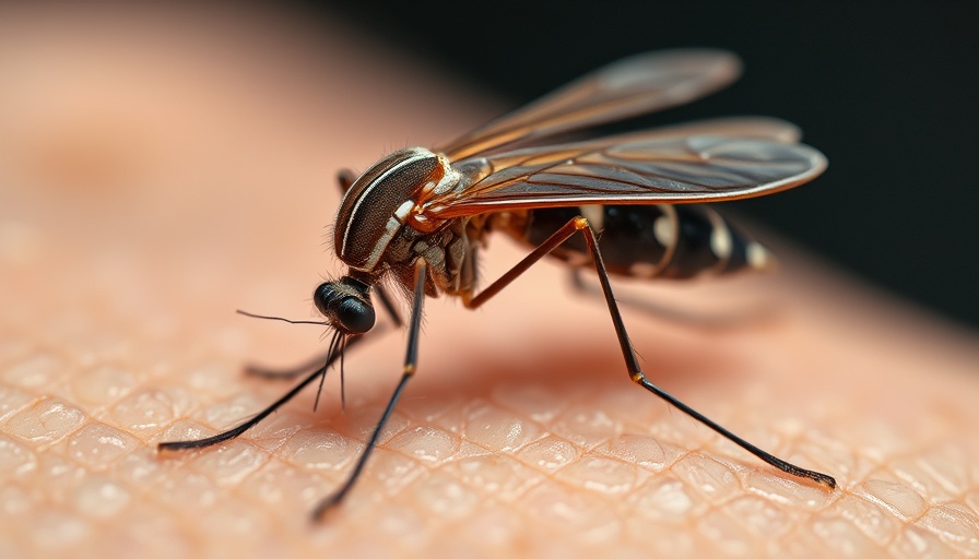 Detailed macro image of a mosquito illustrating vector for malaria.