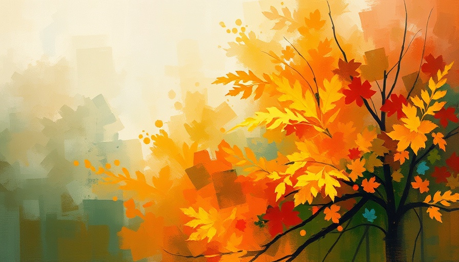 Abstract art with warm colors and serene atmosphere.