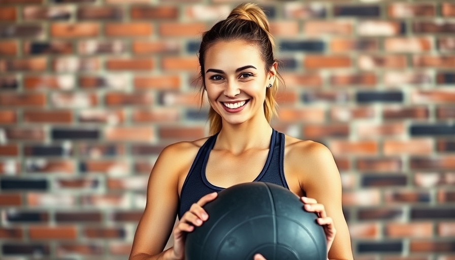 Confident athlete promoting peptide therapy benefits against brick wall.