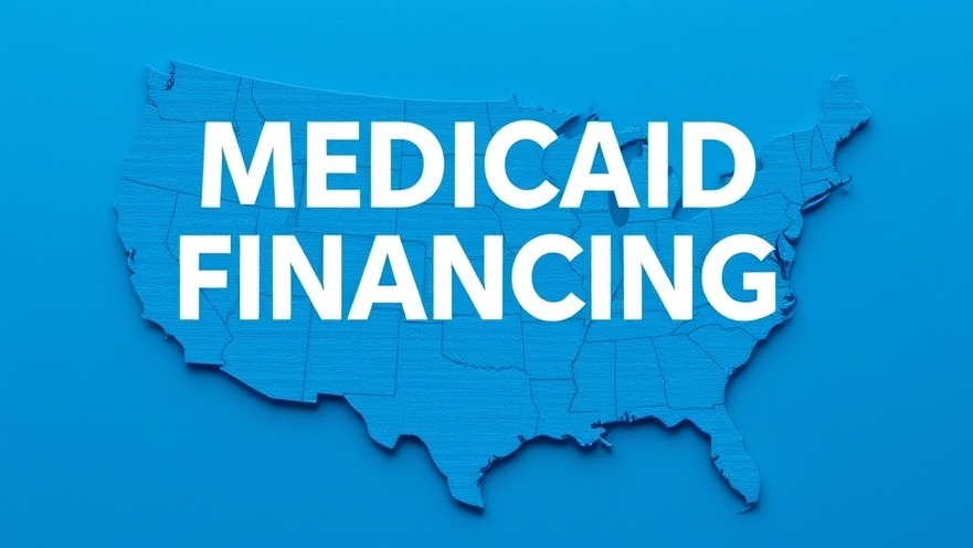 Blue map of the U.S. highlighting Medicaid financing trends and community health impact.