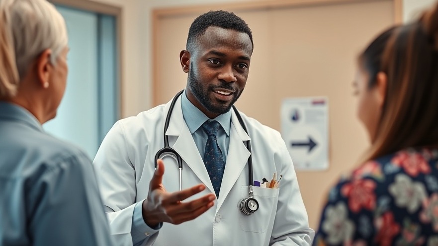 Black doctor discussing health trends and wellness programs for employee wellbeing.