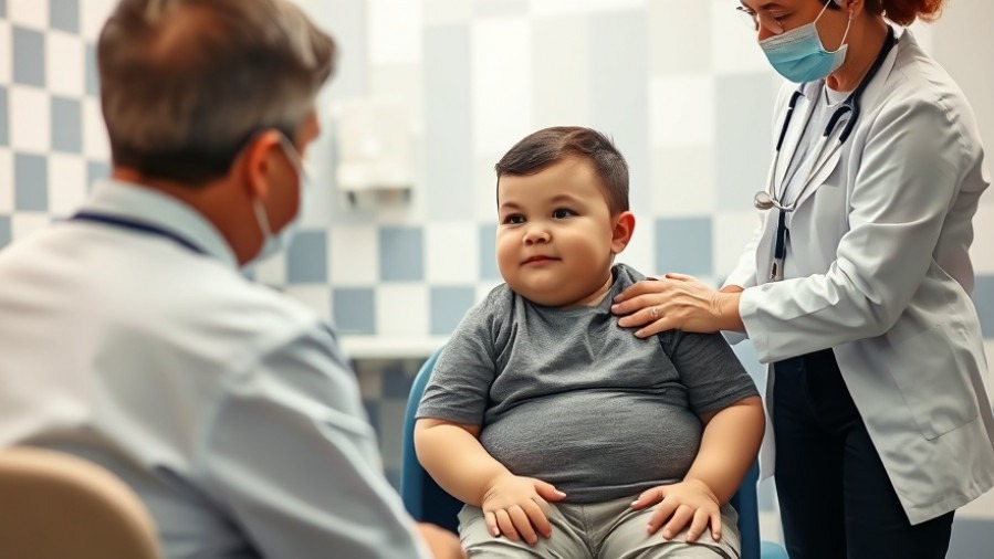 Young boy with hypertension in children receiving a health check in a clinic.