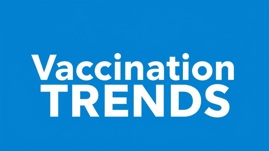 Vaccination Trends with bold text on blue background, showcasing health statistics.