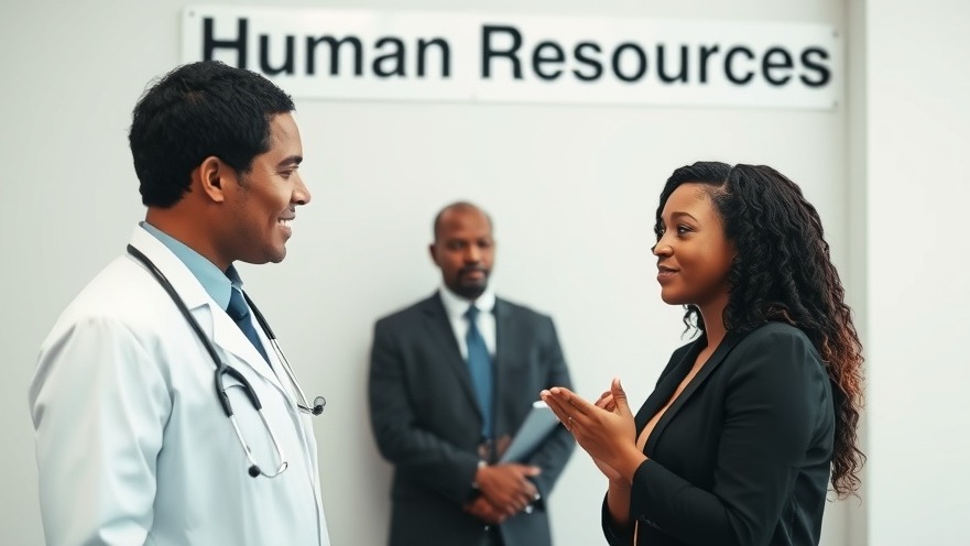 Female black doctor discussing Physician Contract Negotiation with HR.