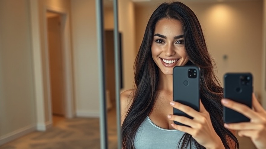 Confident woman smiling in a modern interior, showcasing daily exercise tips and quick home workouts.