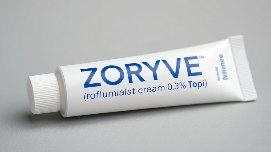 Close-up of ZORYVE cream for pediatric skin treatments and psoriasis management.