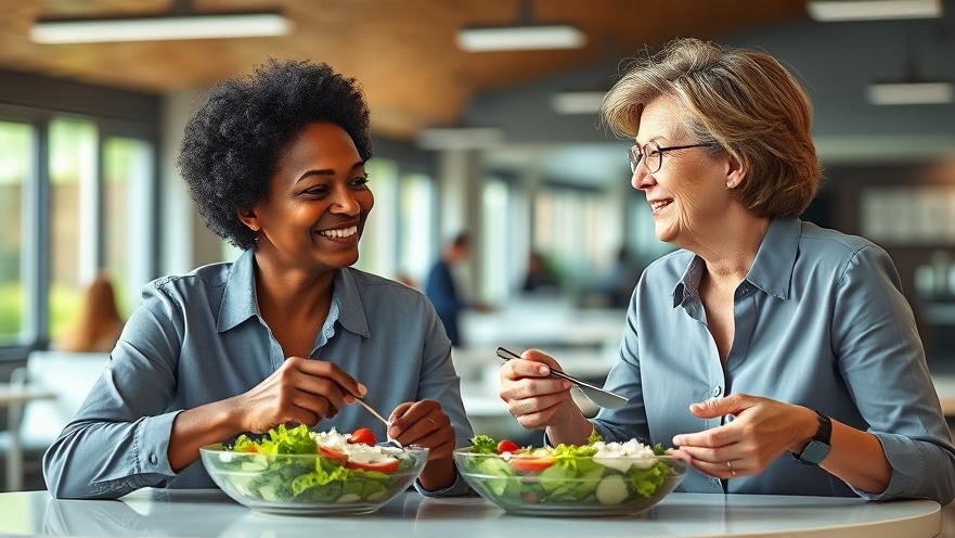 Two women enjoying salads with cottage cheese, highlighting Trader Joe's protein choices.