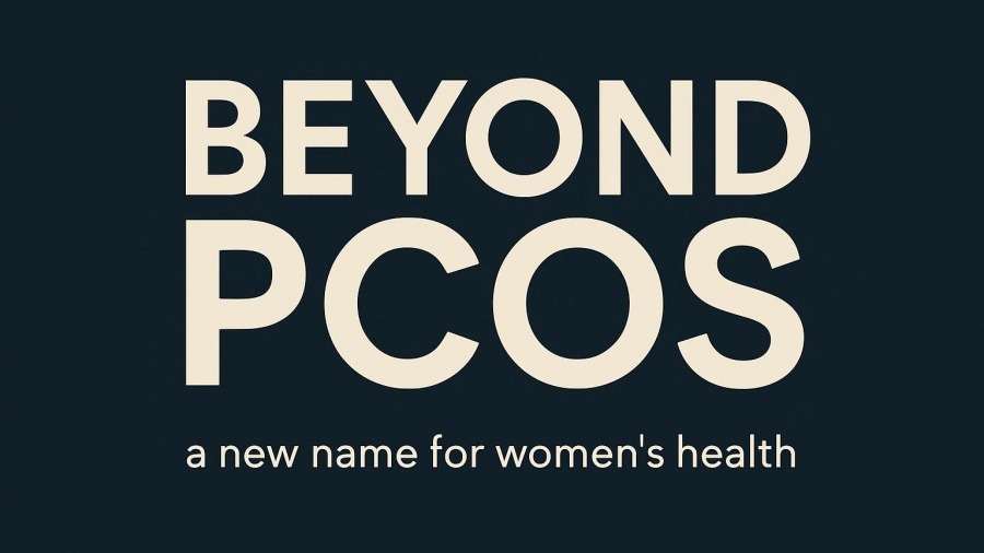 Bold text art 'BEYOND PCOS' emphasizing women's metabolic and reproductive health.