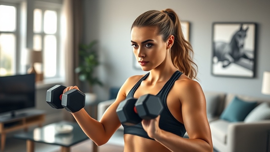 Athletic woman training with dumbbells, showcasing resistance training importance to build muscle in a calorie deficit.